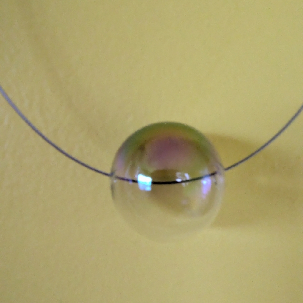 Neckless with hand crafter glass pendant, New With Tag